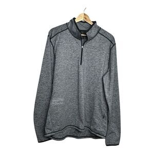 Men's Zella Grey & Black Half Zip Pullover Long Sleeve large